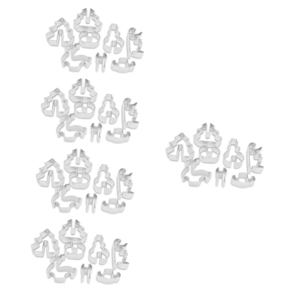 PRETYZOOM 40 Stk Ausstechformen Weihnachtsmann backen Fruchtschneider Elchkeks weihnachts plätzchenformen keksform ostern Gebäck entzückender Keksausstecher Keksform aus Edelstahl Silver