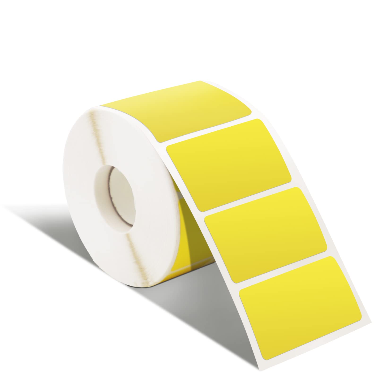 beeprtDirect Thermal Labels Stickers, 2.36"x1.57" Yellow Self-Adhesive Round Custom Thermal Stickers for Small Business Compatible with MUNBYN, JADNES, Rollo, iDPRT, Zebra Label Printers,1000 Labels