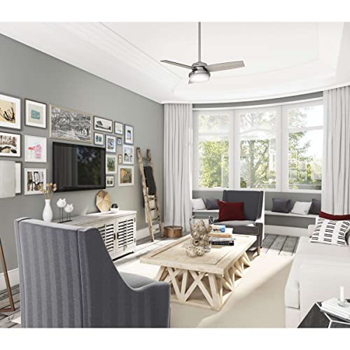 Image of Hunter Sentinel, Indoor, Ceiling Fan, 3 Blades, 44 inch, Brushed Nickel