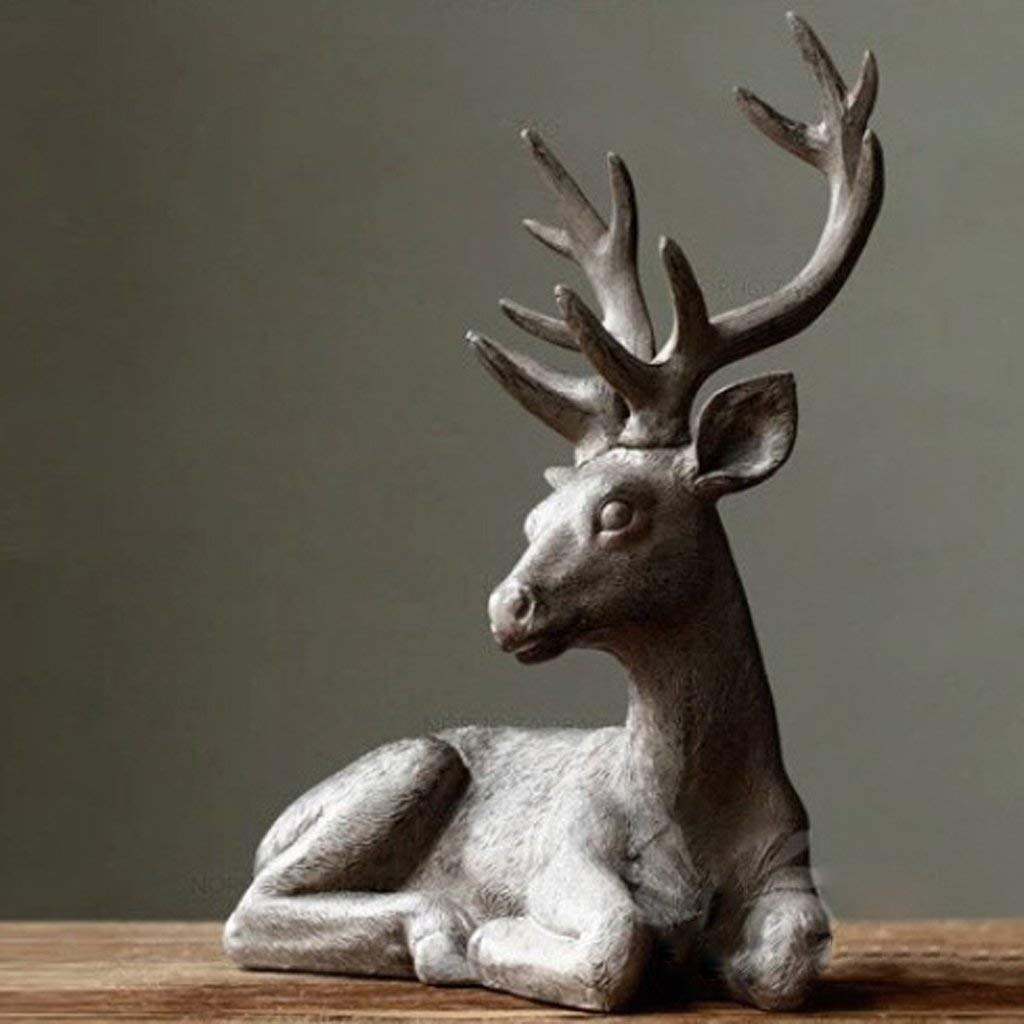 Harz Hirsch Figur Ornament Tischdekoration Kunstsammlung für Wohnzimmer Leseraum Weihnachtstag Deko