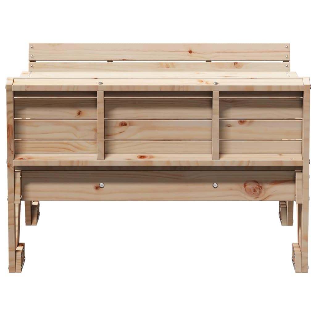 Item-Tavolo da picnic per bambini 88x122x58 cm legno massello di pino, tavoli da esterno all'aperto