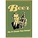 QAQTAT Lustiges Bier Retro Poster Home Einrichtung Dekoration Kraftpapier Poster Vintage Zeichnung Malerei Wandaufkleber Geschenk (ohne Rahmen) 30 * 42cm