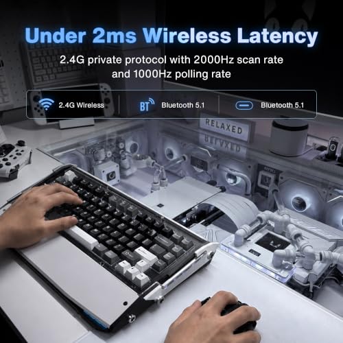 Image of Black Diamond 75 V2 Wireless Mechanical Gaming Keyboard 75% Keyboard White