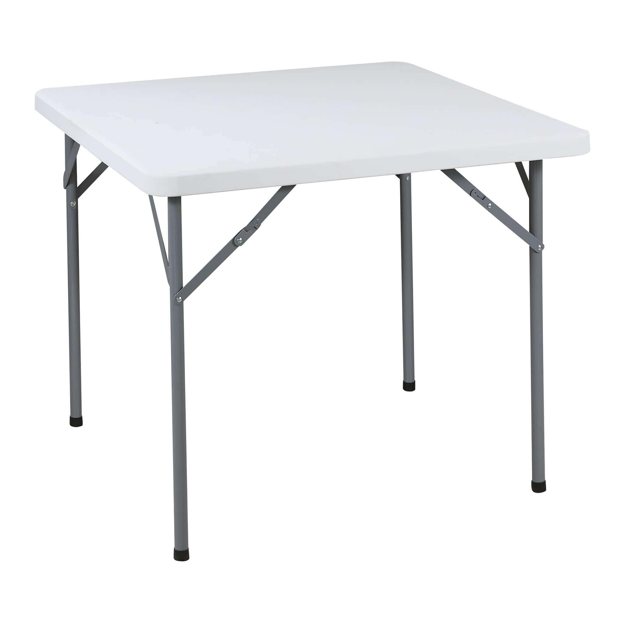 Tavolo Quadrato Pieghevole 85x85x74h cm con Struttura in Acciaio e Piano in ABS Square Table