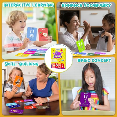 Image of LittleNewton - Premium Thick Modern Flash Cards for Kids, Educational Brain Toys, Montessori, Age 1-6 Years, Preschool Set of 2, 60 Flashcards