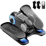 Yagud Under Desk Elliptical Machine, Elliptical Leg Exerciser as Seen on TV for Senior with Remote Control, Portable Quiet Electric Seated Pedal and 12 Adjustable Speed, Black