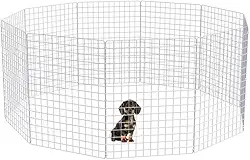 Cercado Móvel Pet Grande Dobrável para Cachorros Pequeno e Médio Porte Coelho 80cm Altura Cercadinho Articulado Portátil (BRANCO, 10 TELAS)