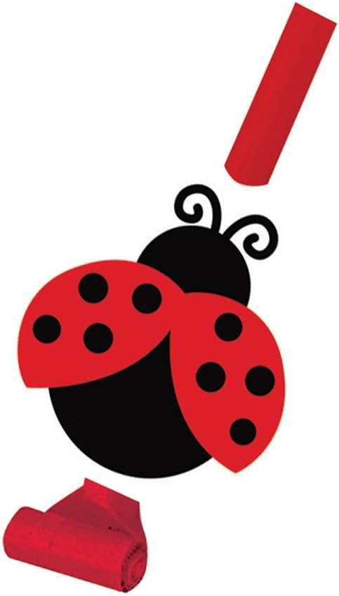 Creative Converting Birthday Party Medallion, Ladybug Fancy Blowouts, one size