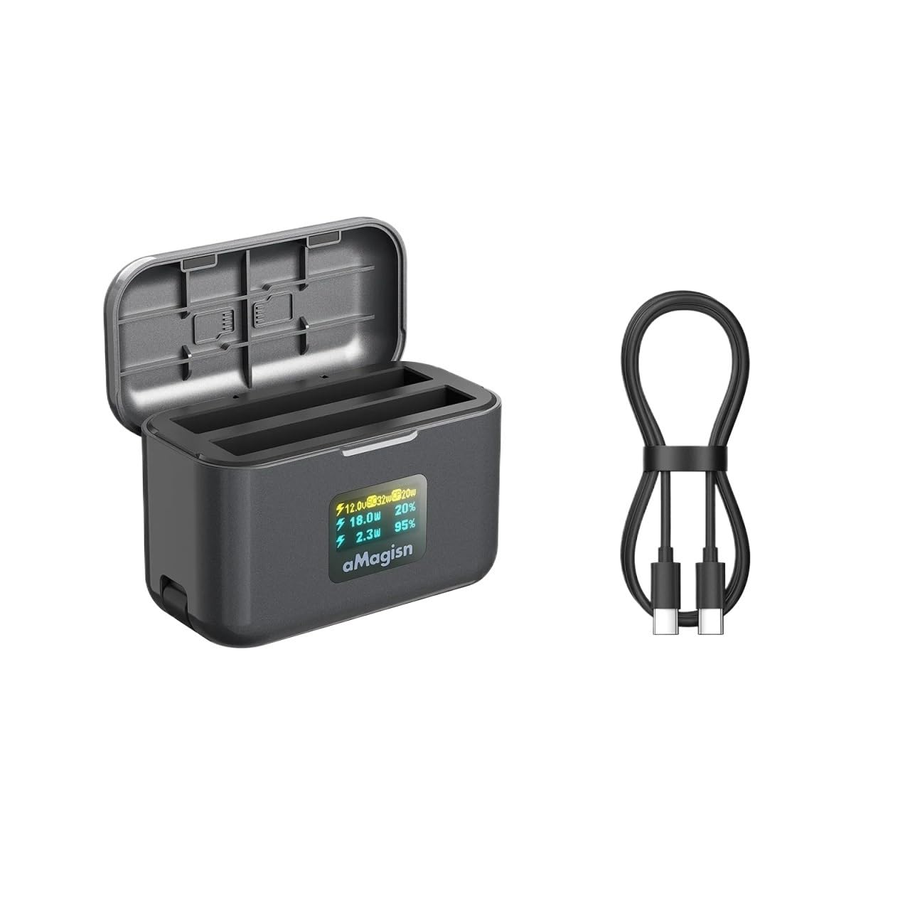 Estuche de carga rápida de 36W para batería de Insta360 X5 4