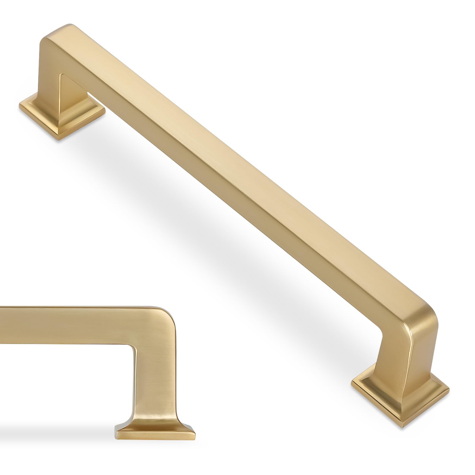 BUKOBYHE 10 Pack 5 Inch Kitchen Cabinet Handles Champagne Bronze Cabinet Pulls Zinc Alloy Drawer Pulls Kitchen Hardware