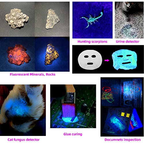 INNIGHTOOL E-H6 Lanterna UV 365 nm led luz negra profissional pequena AA ultravioleta luz negra para
