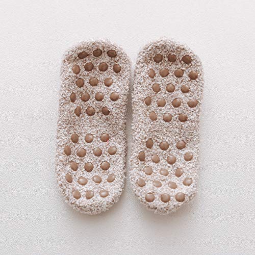 Image of SKOLA Cozy Winter Fuzzy Women Socks Grip Slippers Fluffy House Non Skid Microfiber Socks