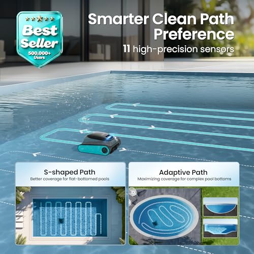 Image of (2026 Upgrade) (Renewed) Aiper Scuba S1 Robotic Pool Cleaner,270 Min Runtime, Floor /Wall /Waterline /Shallow Area Cleaning, Ultra-fine Filter, Smarter Navigation, App Support-Blue