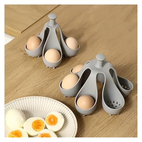 Soporte para huevos de 6 piezas para la cocina del hogar y cocción al vapor 4