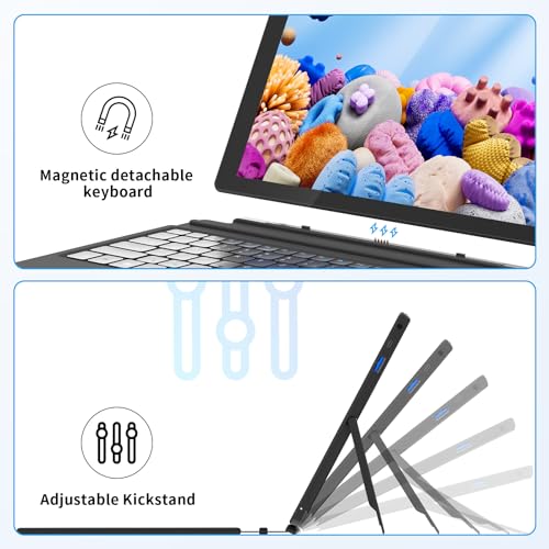 Awow Windows Tablet With Keyboard 10.1", Detachable 2 In 1 Laptop Touchscreen Windows 11, 8Gb Ram 256Gb Storage, Intel Celeron N4120 2.6Ghz thumb #2