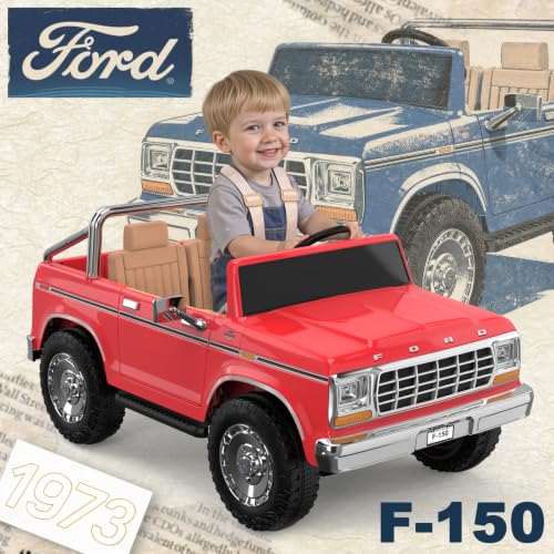 Image of ANPABO Licensed Ford F-150 24V 2 Seater Ride on Car for Kids, Coral Red