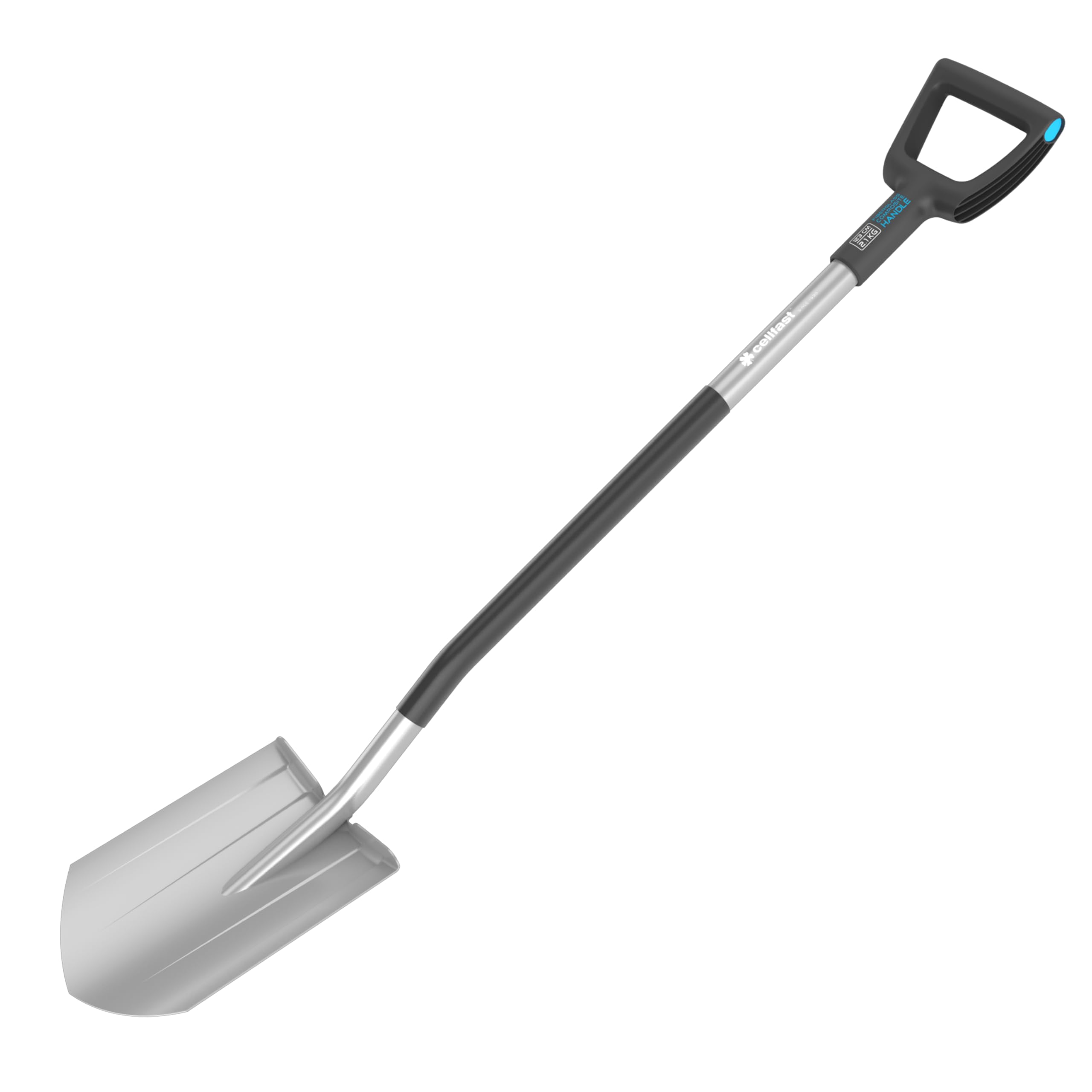 Cellfast Gärtnerspaten (spitz) ENERGO™ [1230 mm] zur Arbeit im harten Boden, erlaubt einfaches und sicheres Ausgraben, Einpflanzen, Griffs bietet einen sicheren und bequemen Handgriff, 40-002