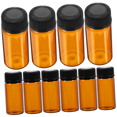 BESTYASH 100Piezas Vidrio De Maquillaje Vacías Tapón Perforado para Esenciales y Contenedores De Viaje