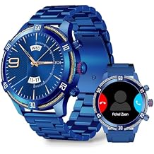 Smart Watch for Men Bluetooth Answer/Make Call, 1.43" AMOLED Display Luxury Smartwatch, Fitness Tracker with 100+ Sport Modes, Heart Rate/Sleep Monitor for iOS Android, 2 Watch Bands Blue