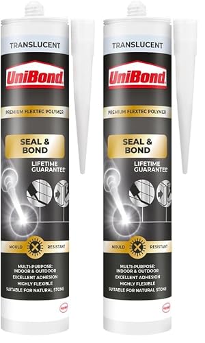 Image of Unibond UniBond Seal & Bond Cartridge Translucent - 291g (Pack of 2)