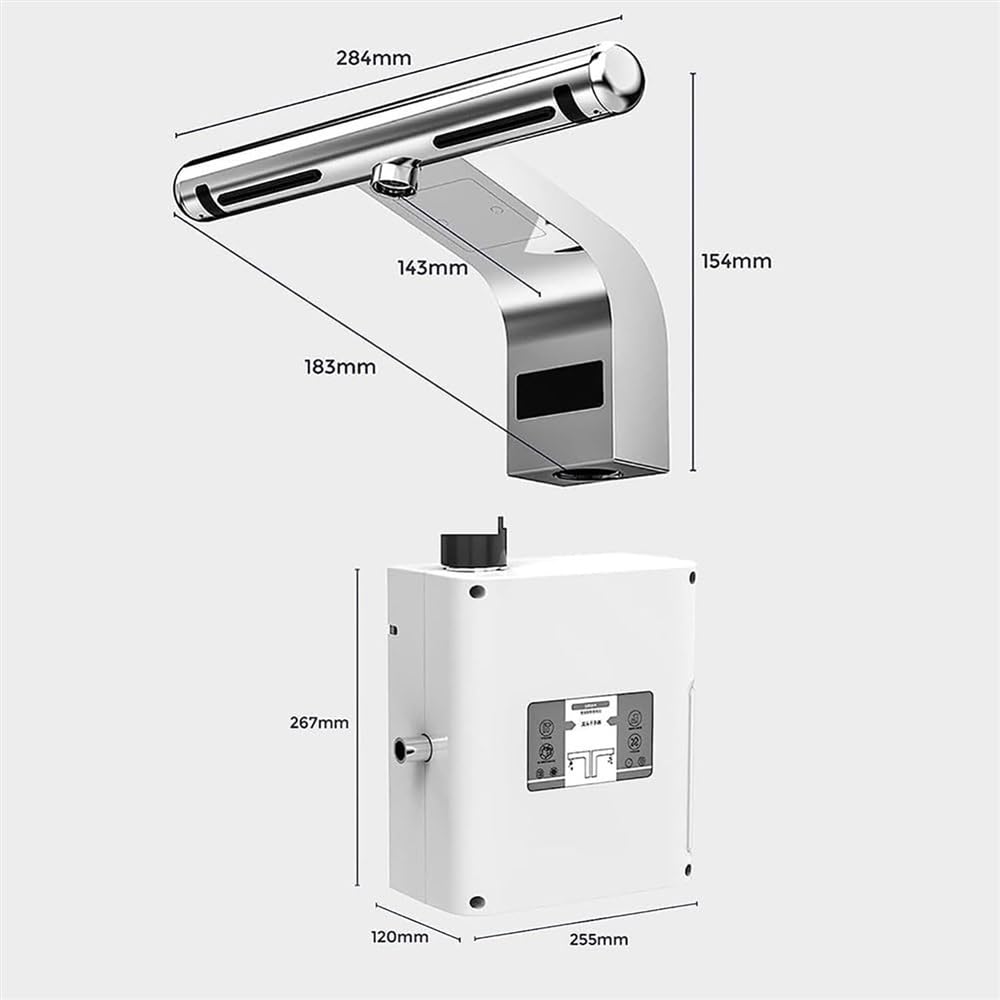 Asciugamani Automatico con sensore， 2 in 1， Lavaggio e Asciugatura delle Mani， con Filtro， Rubinetto per Bagno da 1150 W con Asciugamani， Asciugatura Rapida in,