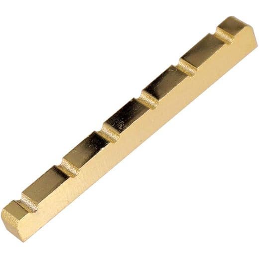 Guitar Nut Brass Gold Plated 43x3.5x5mm