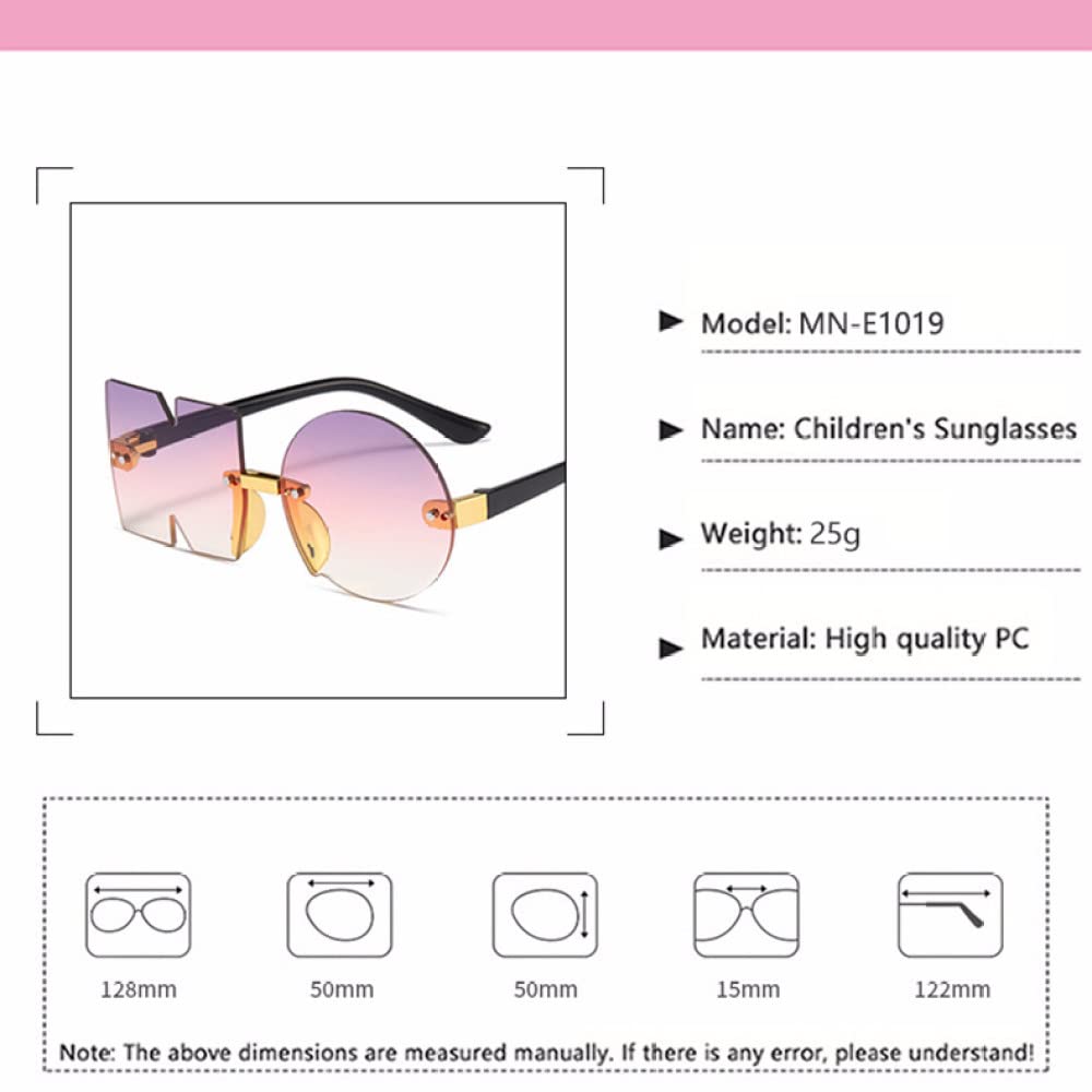 Gafas de Sol para Gafas Punk de Gran tamaño Irregulares sin Marco polígono UV400