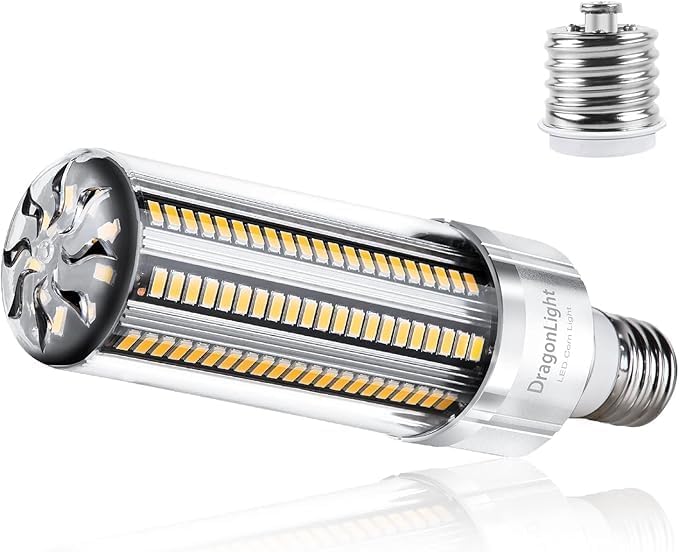 DragonLight 60W Corn LED Light Bulb (200 Watt Metal Halide/HID/HPS Replacement) E26/E39 Large Mogul Base LED Lamp 3000K Warm White 7,200LM