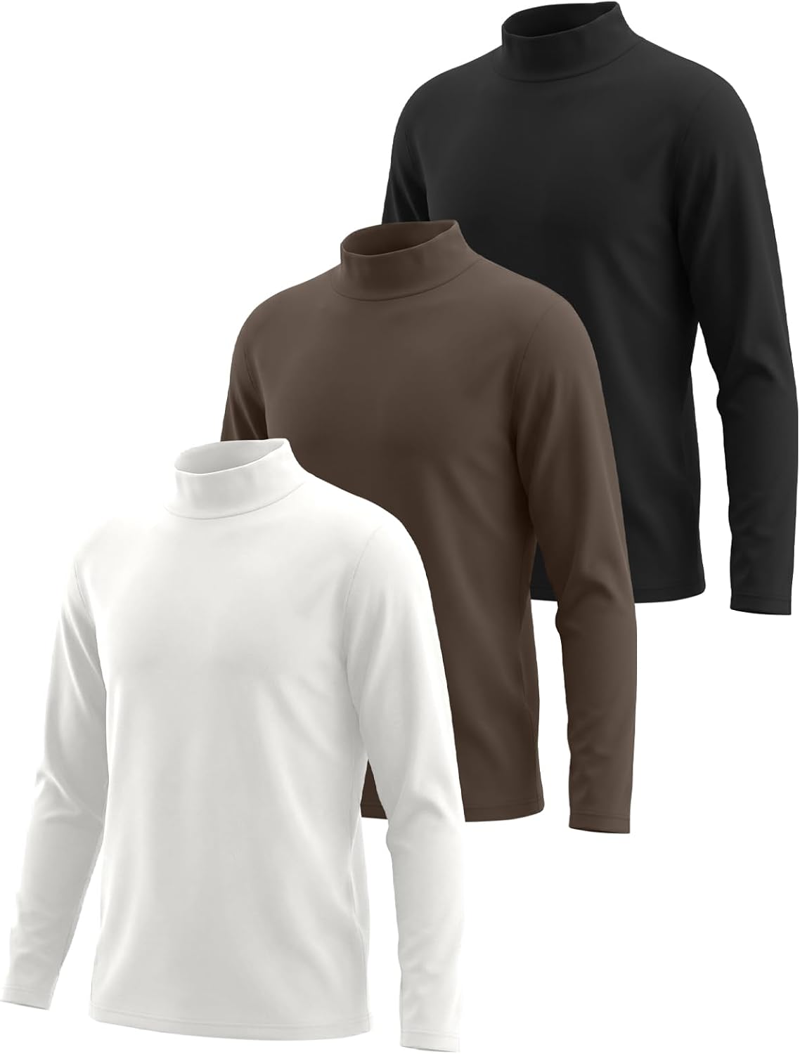 PureChapter Boys Thermal Shirt Turtleneck Shirts Boys Long Sleeve Shirts Knit Fleece Tops for Fall Winter School