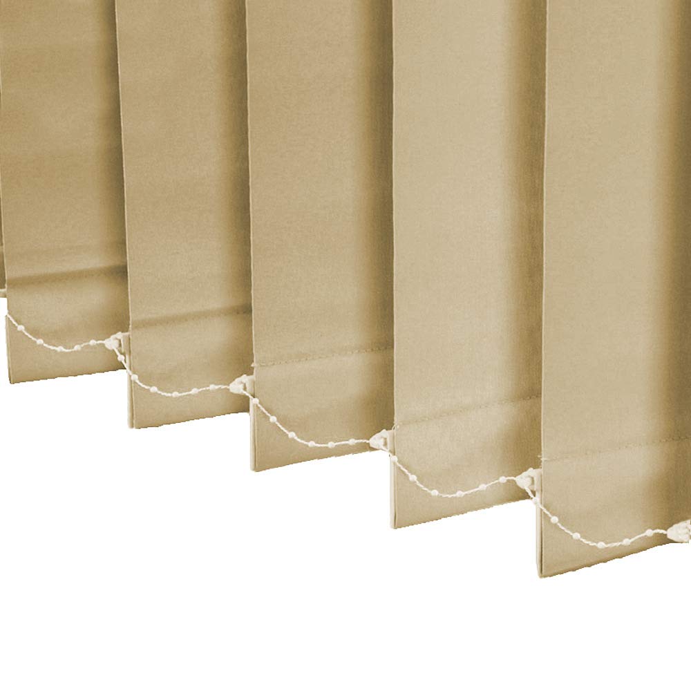 LETAU 100% Blackout Cordless Vertical Window Shades, 3.5inch Slat Fabric Thermal Insulated Energy Saving UV Protection Decoration Vertical Window Blinds