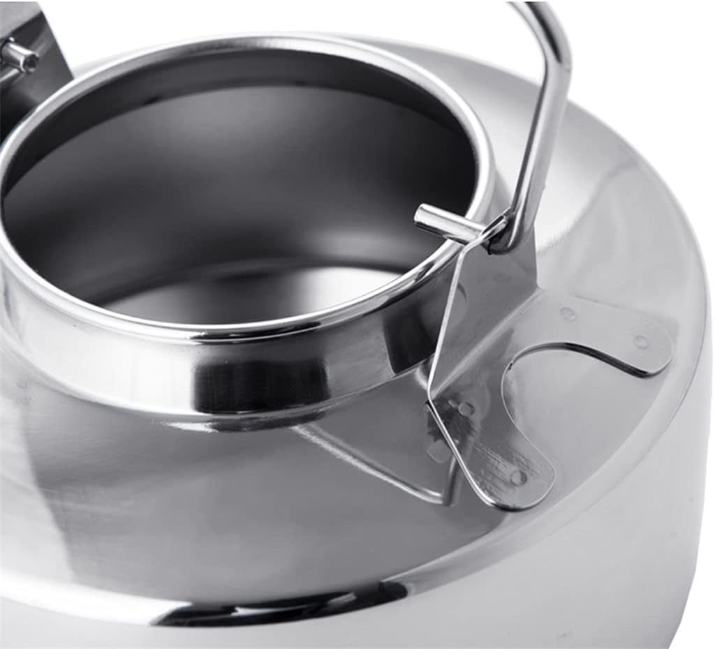 Stainless Steel Backpack Camping Kettle Outdoor Teapot Camping Field Boiling Water Teapot Coffee Pot (Color : Silver, Size : 1L) (Silver 1L)