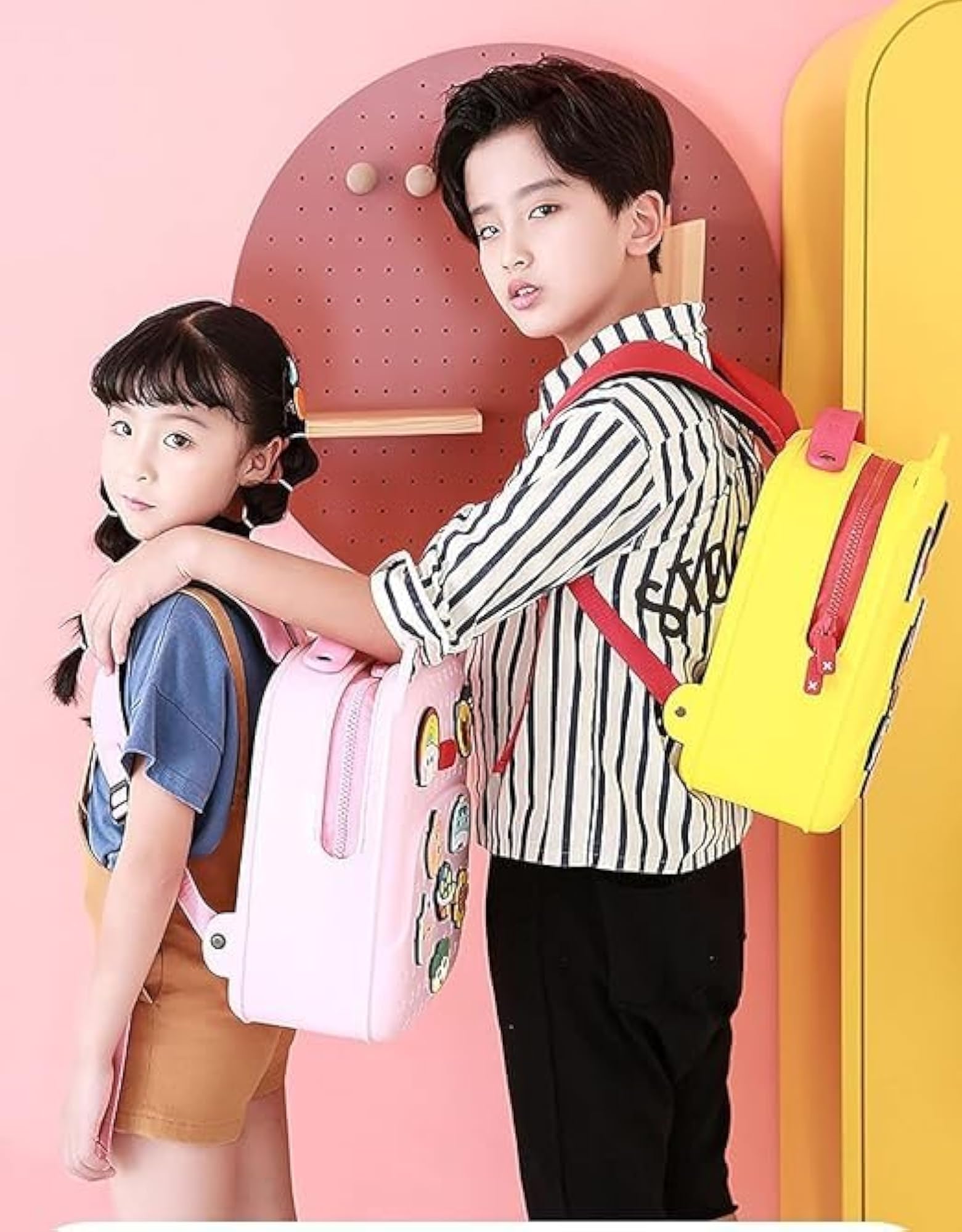 Water Resistant Kids Backpack with DIY Patches