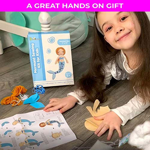 3 Bees & Me Mermaid Sewing Kit For Kids – Fun Mermaid Crafts For Girls And Boys – Complete Diy Doll Making Gift For Ages 7 To 15 #TOP2