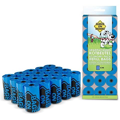 Bags on Board Strong, Leak Proof Dog Poo Bags, Blue, 315 Bags Cover