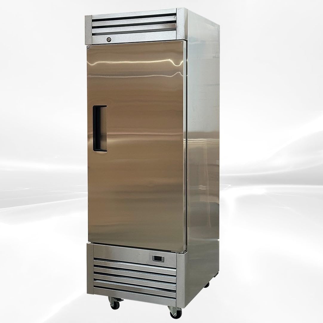 Commercial Reach-in Merchandiser Refrigerator, ETL Restaurant Upright under counter Stainless Steel Display Fridge Cooler, Fan Cooling Single Door 27" W 17.2 cu. ft. 33℉~40℉ 06881