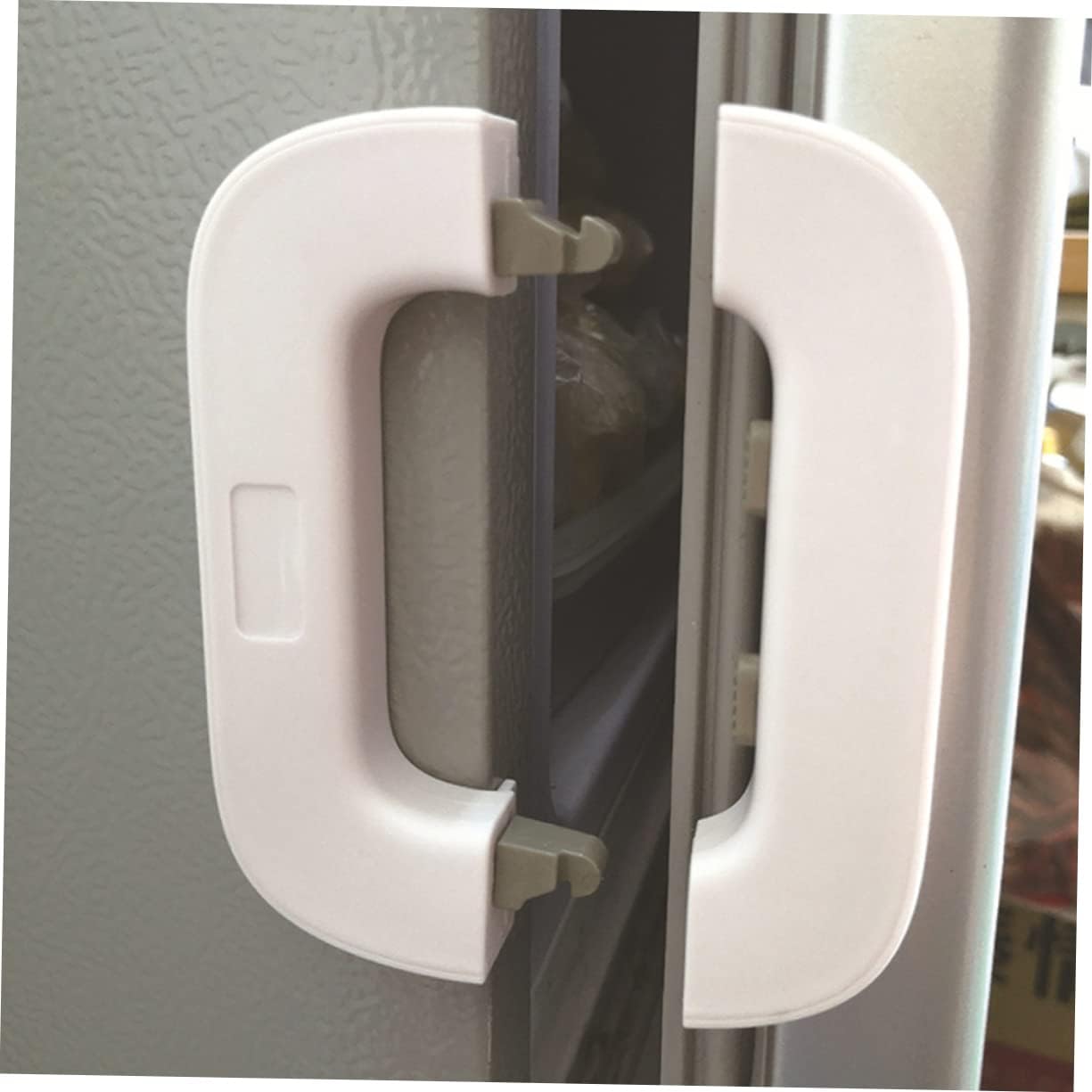 1Set Cabinet Door and Refrigerator Safety Locks for Childproofing Durable Material Easy Installation Double Button Design Prevents and Pets From Accessing Restricted