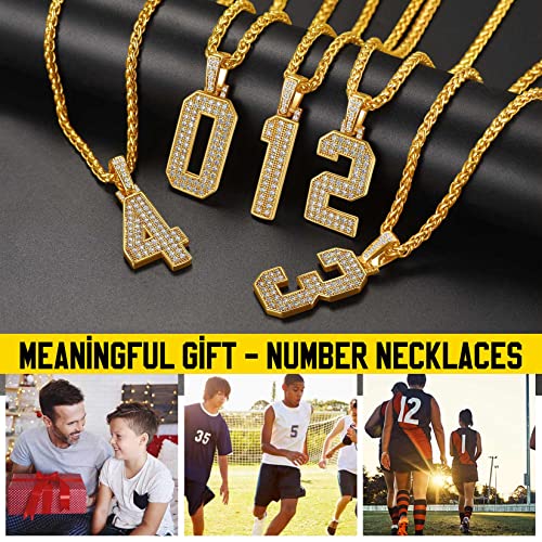 Number 9 Chain Necklace Jersey Gold Plated Number Necklace #TOP6