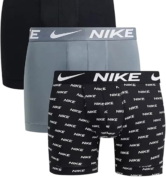【M】NIKE BOXER BRIEF × 3s Nike Men`s Essential Micro Boxer Briefs 3 Pack, Black(ke1015