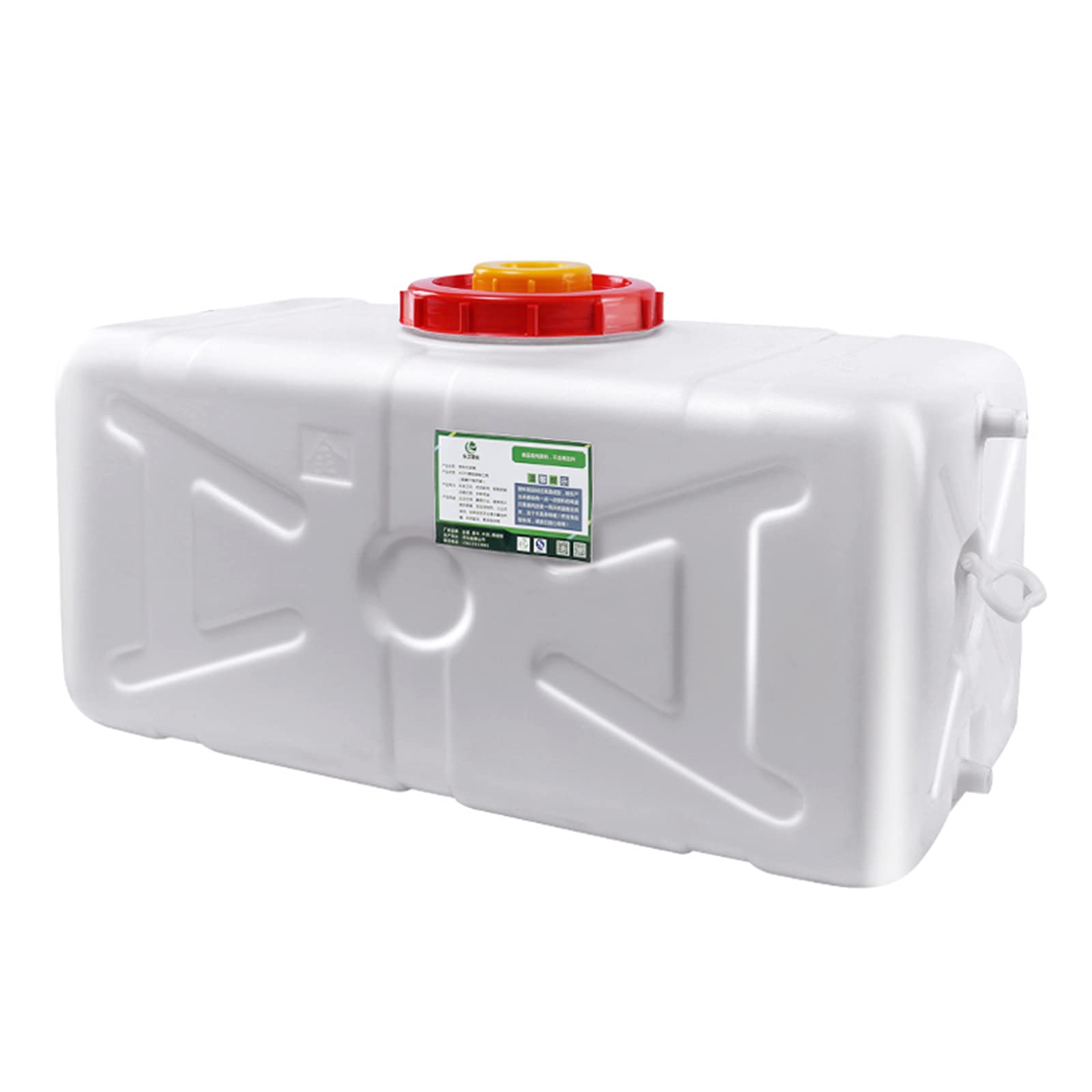 Sjdopulse White Water Tank 110 Liters Portable Water Container With Tap, Free Water Storage Carrier Jug For Camping Outdoor Hiking Emergency Horizontal Water Tank
