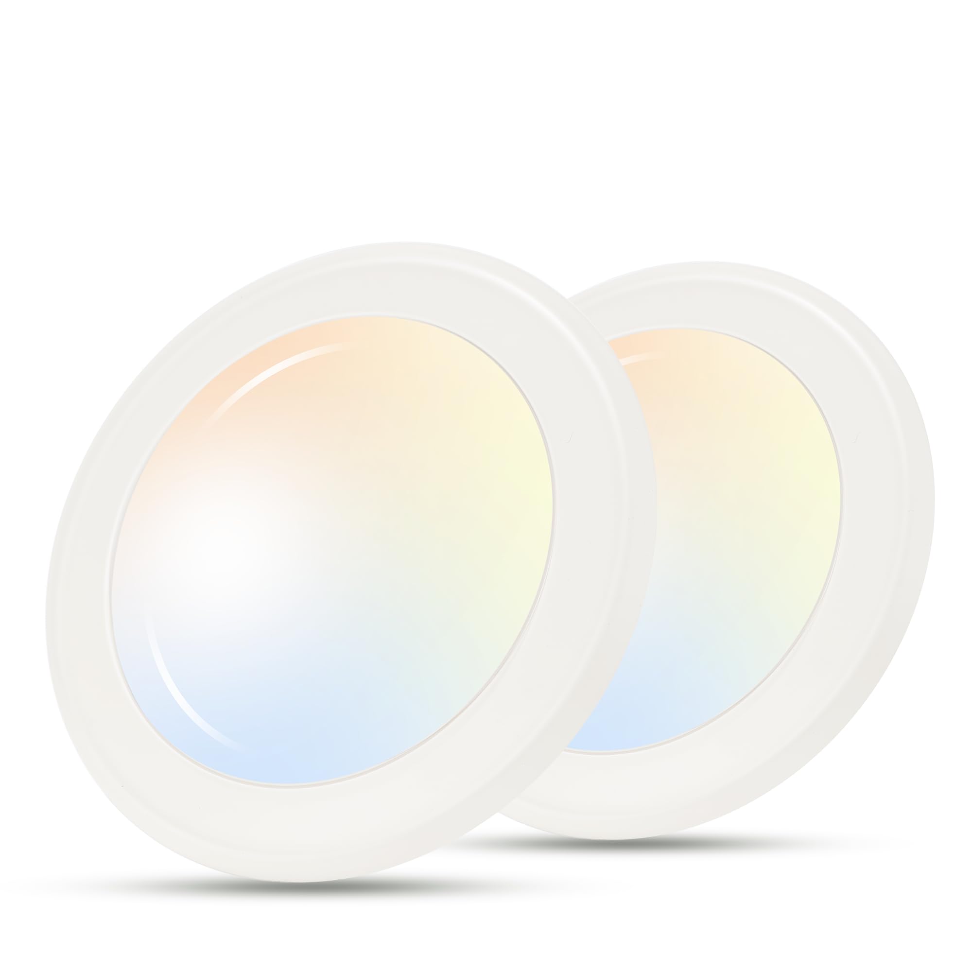 Cloudy Bay 5 Color Temperature LED Flush Mount Ceiling Light,7.5 Inch,120V 15W Dimmable, CRI 90+,2700K/3000K/3500K/4000K/5000K Adjustable,White Finish