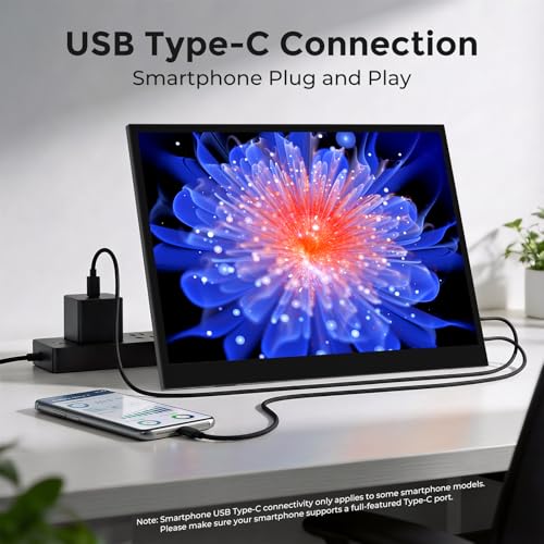 Image of 17.5 inch Portable Touchscreen Monitor, 1920x1200 IPS 16:10 Display, USB-C & HDMI Plug-and-Play, Built-in Dual Speakers, Ultra-Slim Travel Monitor for Laptop, PC, Smartphone & Game Consoles