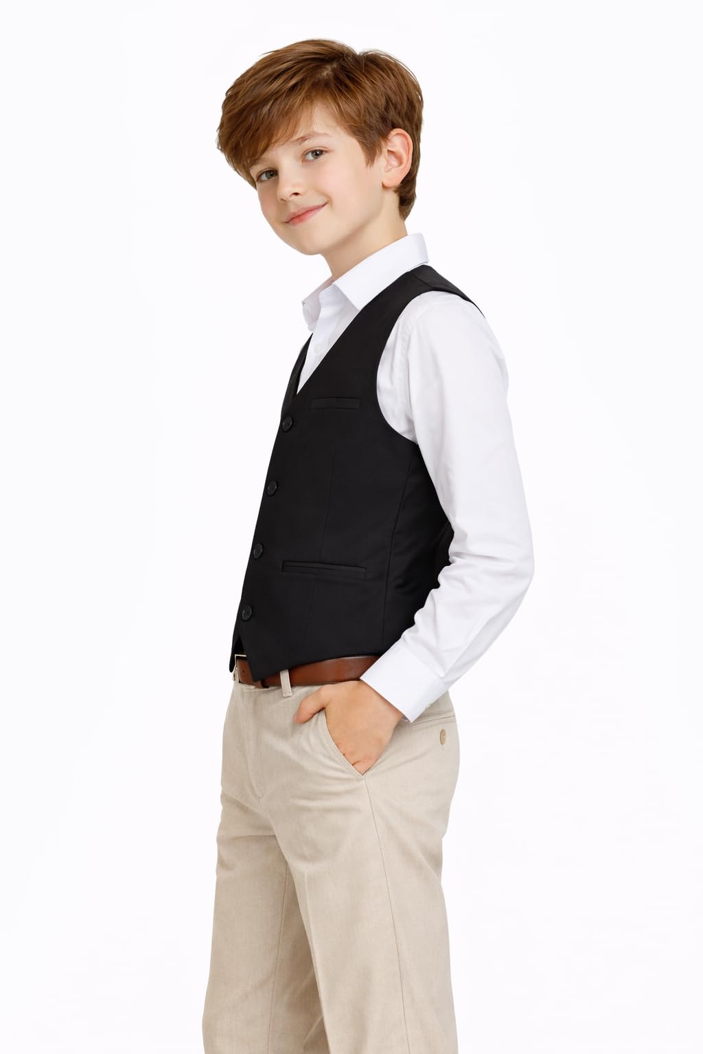 BABY BOSS Kids Unisex Boys Girls Sleeveless Waistcoat Jacket For All Season (Western, 14-15 Years)