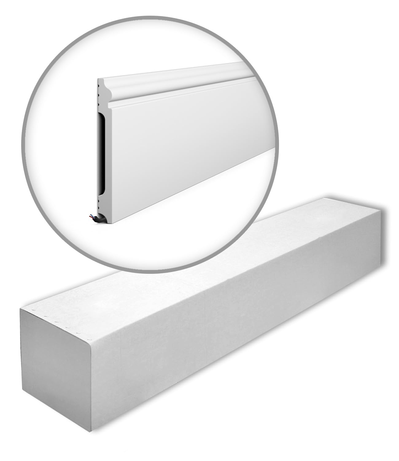 Plinthe FL17 WALLSTYL polystyrène haute densité 170x18mm NMC 14m