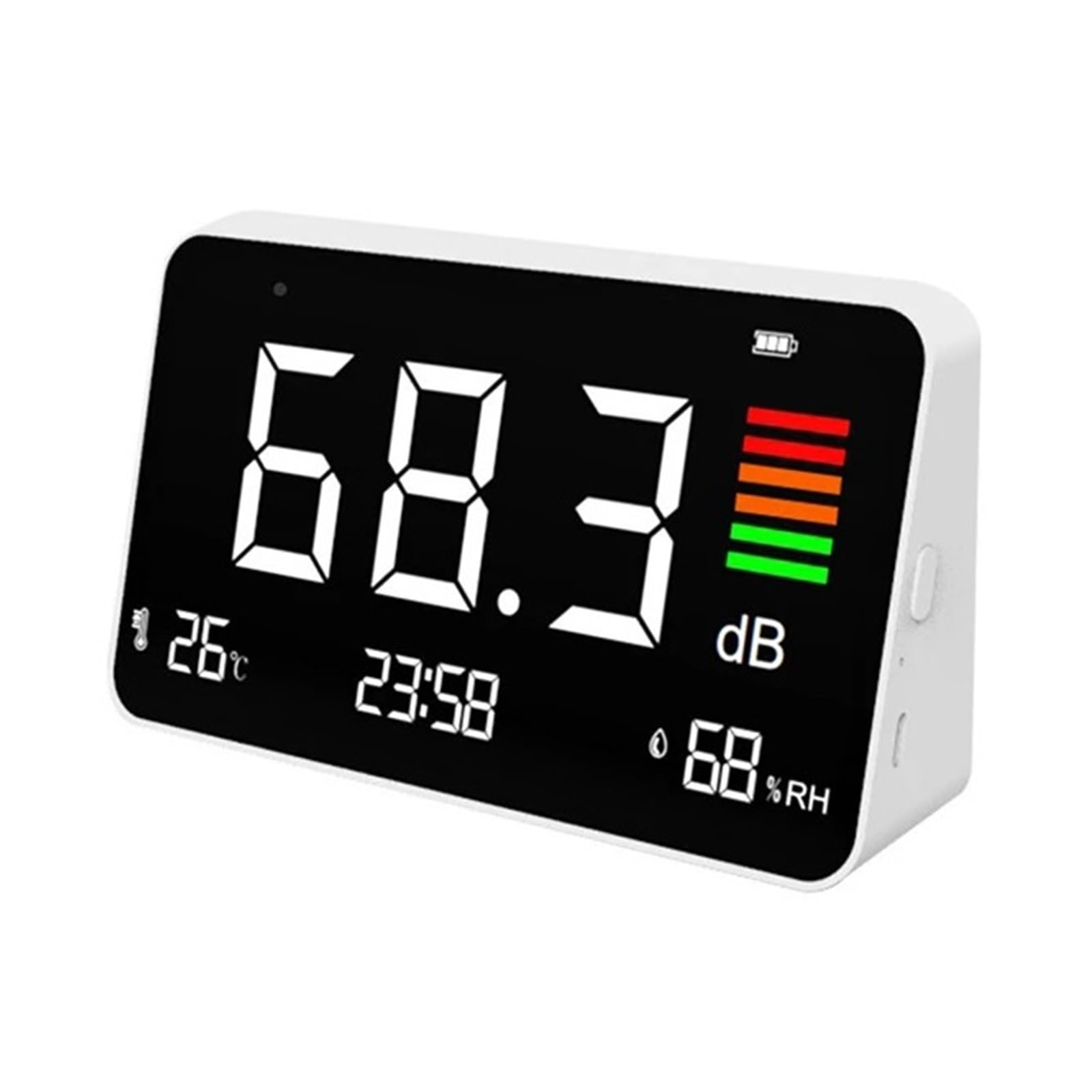 Miernik Decybeli Cyfrowy Miernik Poziomu Dźwięku 30-130dB Duży Ekran Urządzenie Do Pomiaru Głośności Hałasu Biurkowy Wielofunkcyjny Monitoring Decybeli