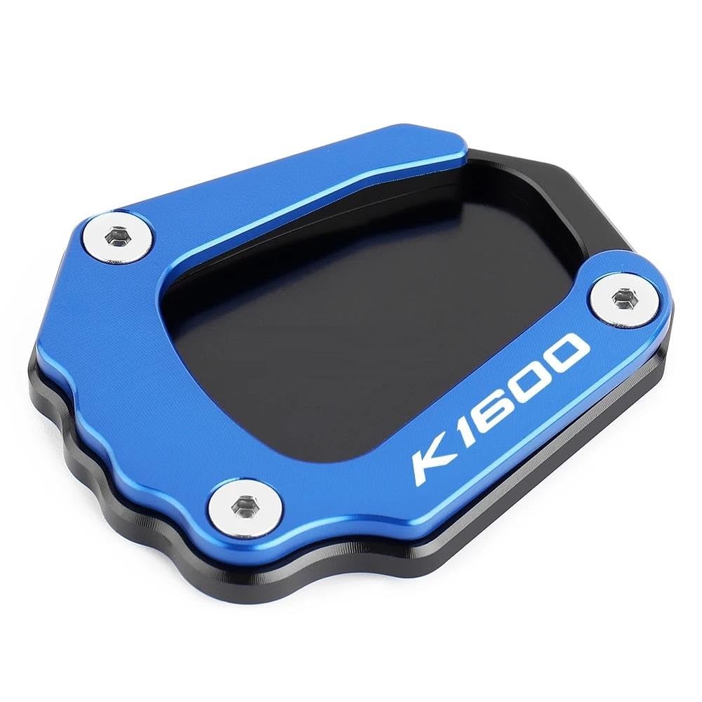 SSFGHRHQKickstand Foot Side Stand Extension Pad Support Anti-skid Enlarged Base For B&M&W K1600B K1600GT K1600GTL K1600 B GT GTL 2016-2022 2021 Kickstand Extender(Blue)