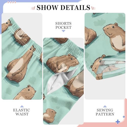 Pajama Pants Capybara Pattern PJ Bottoms Sleepwear Lounge Sleep Pant with Pockets4