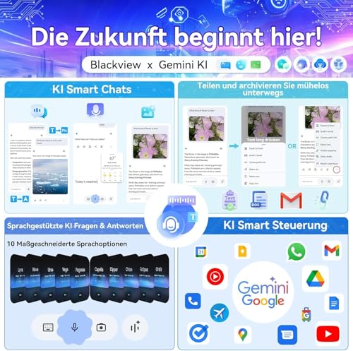 Blackview Tab9WiFi 11 Zoll Tablet Android 14 2K FHD+, 18GB + 256GB(TF 2TB), Octa-Core Gaming Tablet mit Schutzhülle, Gemini AI, 13MP + 8MP, 8200mAh, GMS, Face ID – Bild 3