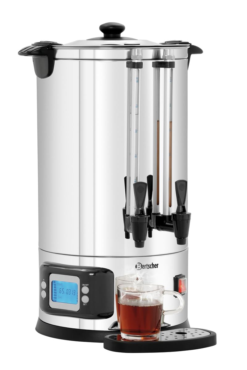Distributeur inox d'eau chaude & thé 15 Litres électronique, argenté, 2500 W, 220 V - MONO