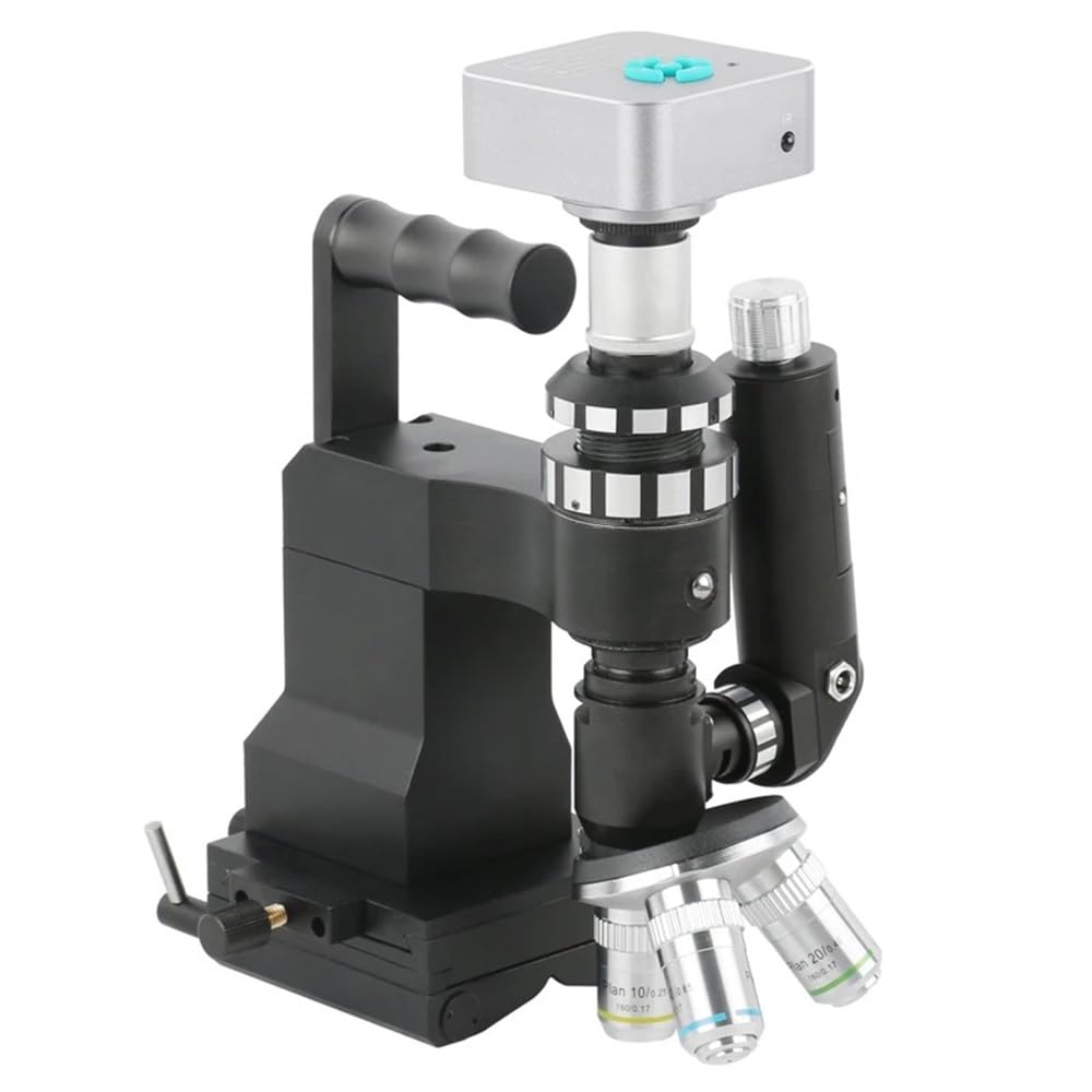 Microscope Handheld Portable Metallurgical Microscope 100X 200X 400X Polarizing Microscope for Metal Alloys Ceramics Surface Observation(36MP HDMI USB)