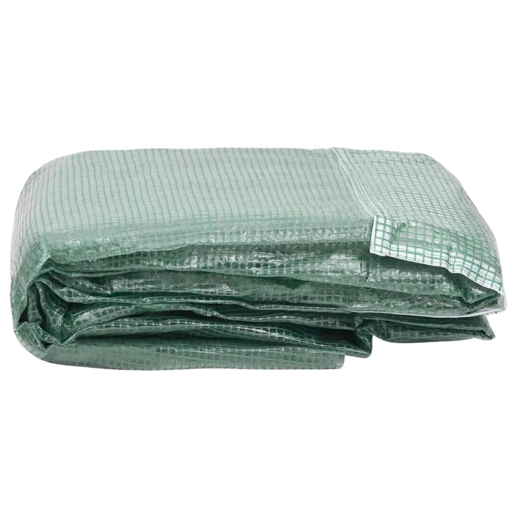 4,5 m² verde invernadero cubierta de repuesto 3 x 1,5 x 2 m protección contra heladas plantas de agua película de agua resistente a heladas casa de agua resistente a los rayos UV 2 ventanas